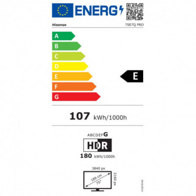Smart TV Hisense 75E7Q PRO...